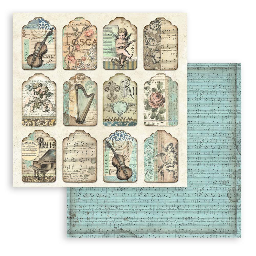 Stamperia Music Collection 8x8 Scrapbooking Pad - SKU SBBS118 image 9