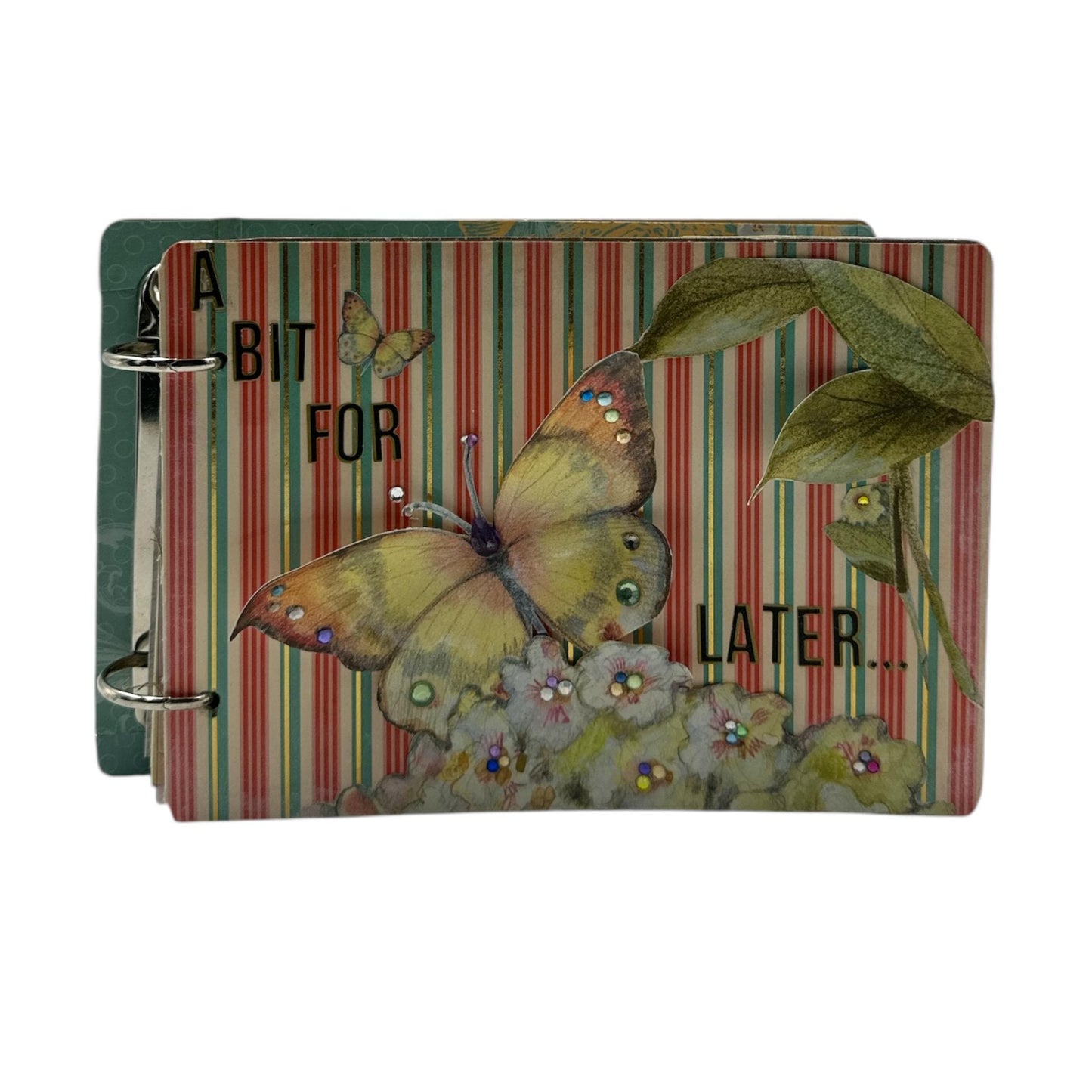 Handcrafted A Bit for Later Money Saver One-of-a-Kind Mini Album Paper Creation image 0