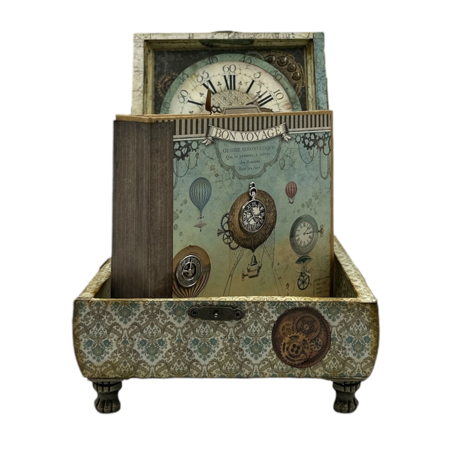 Handcrafted Voyages Fantastiques Altered Art Trinket Box & Mini Album image 2