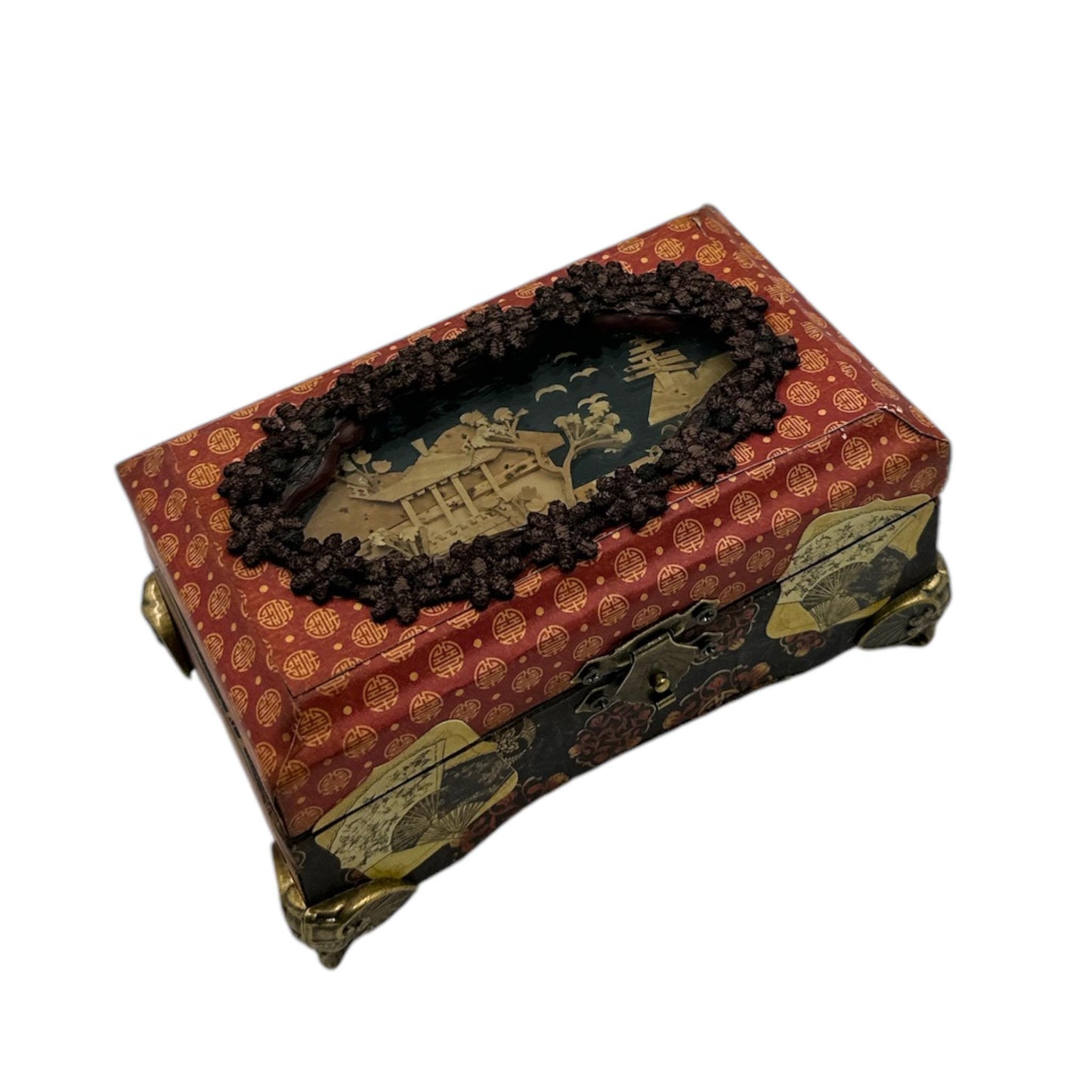 Handcrafted Bird Song Mini Wooden Box Altered Art Paper Creation image 5