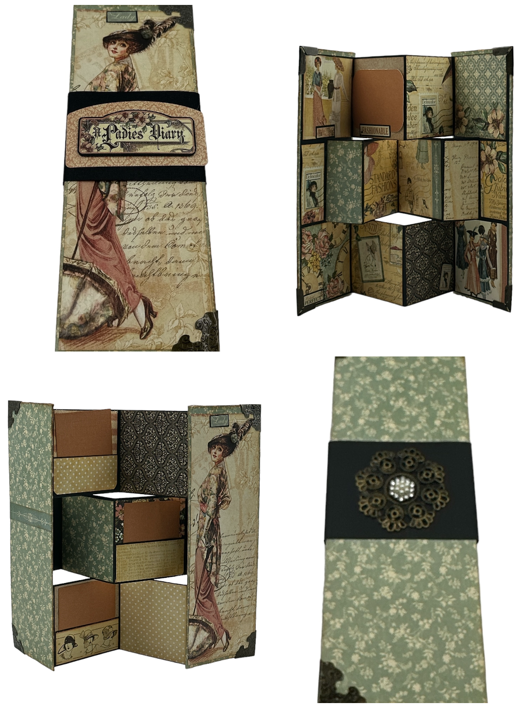 Handcrafted A Ladies Diary Jewelry Box Altered Art Paper Creation image 7