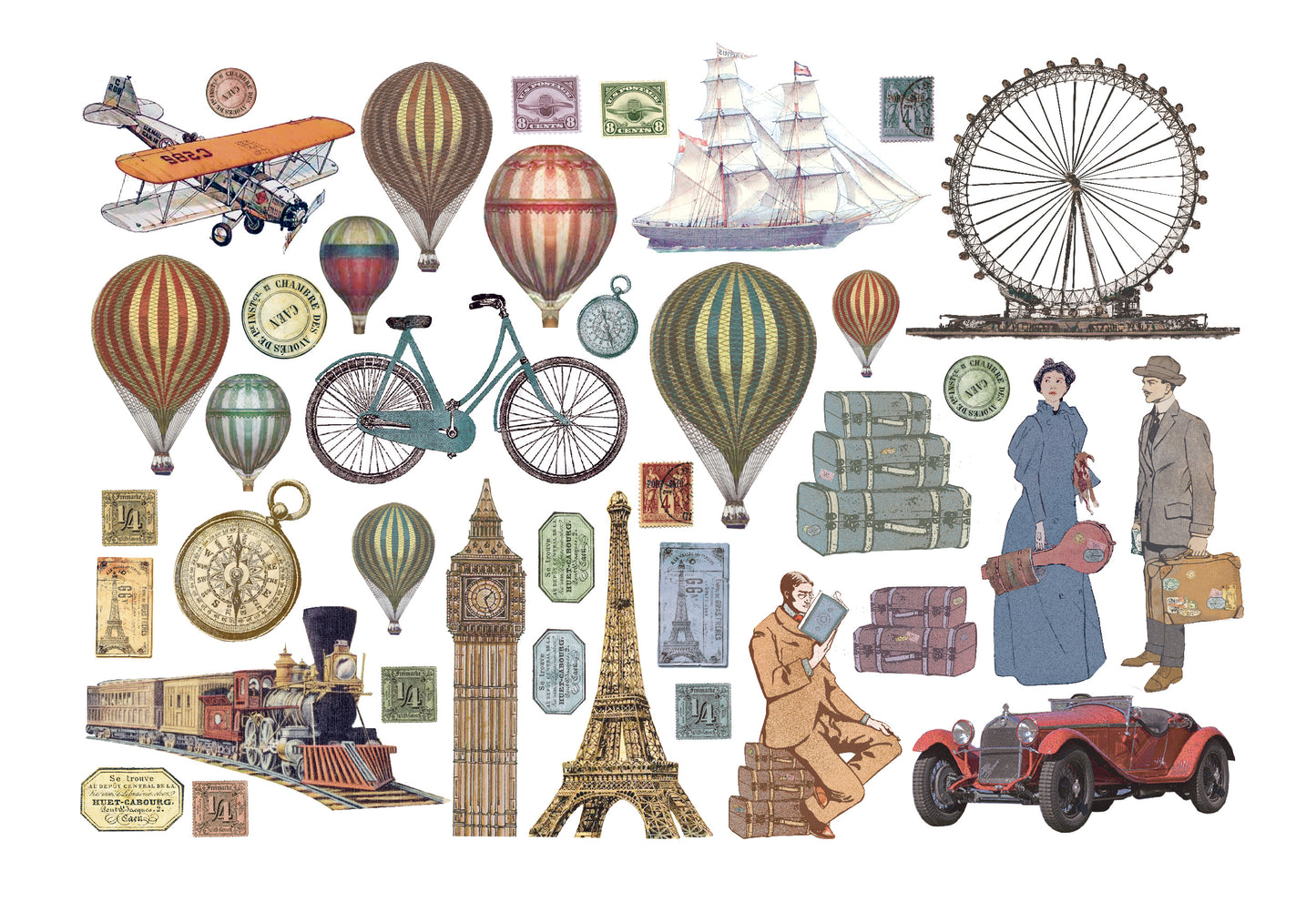 Stamperia Around the World Collection Ephemera - SKU DFLCT21 image 1