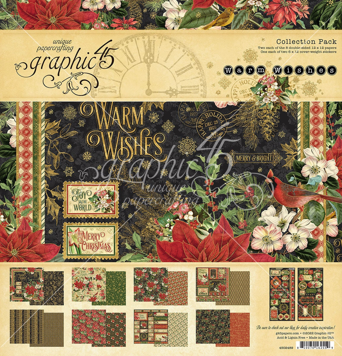 Graphic 45 Warm Wishes 12x12 Collection Pack - SKU 4502489 image 0