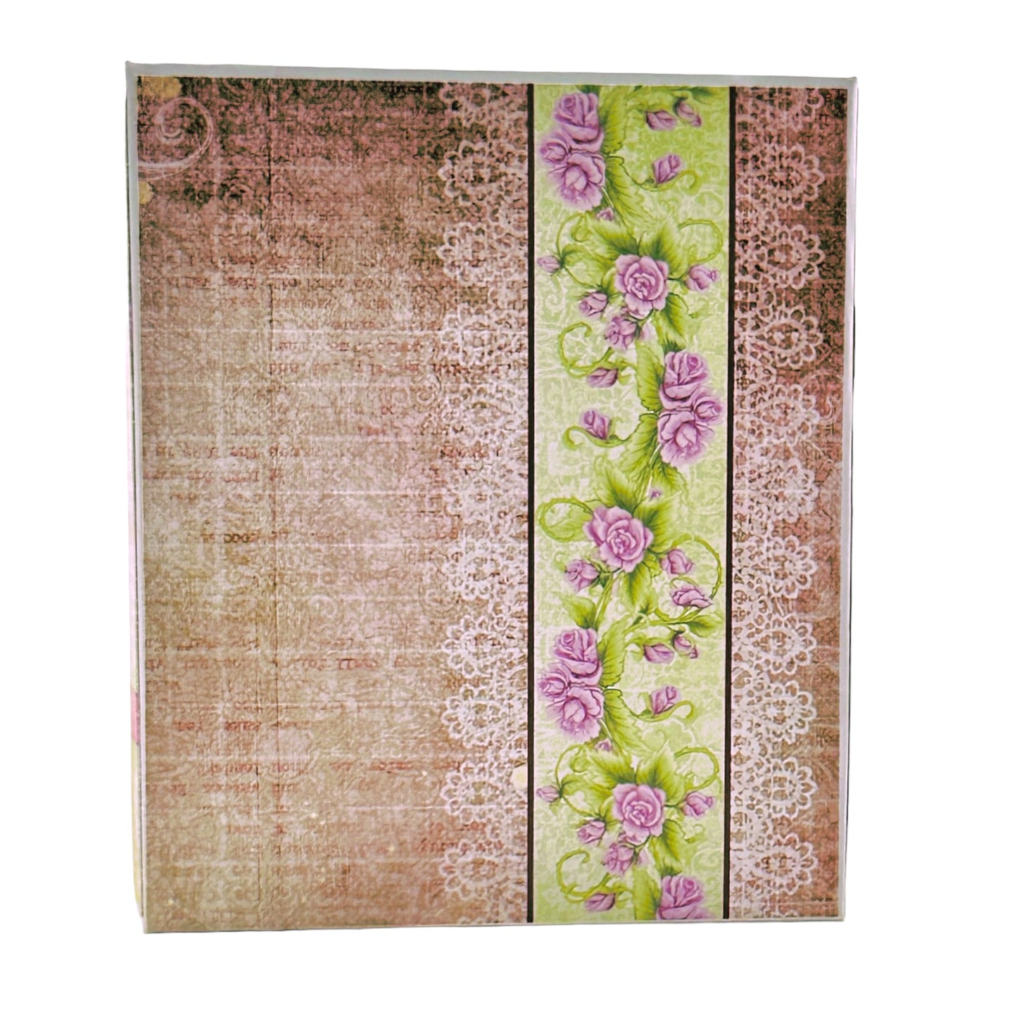 Handcrafted Wooden Rose Inspired Altered Art Memory Box image 6