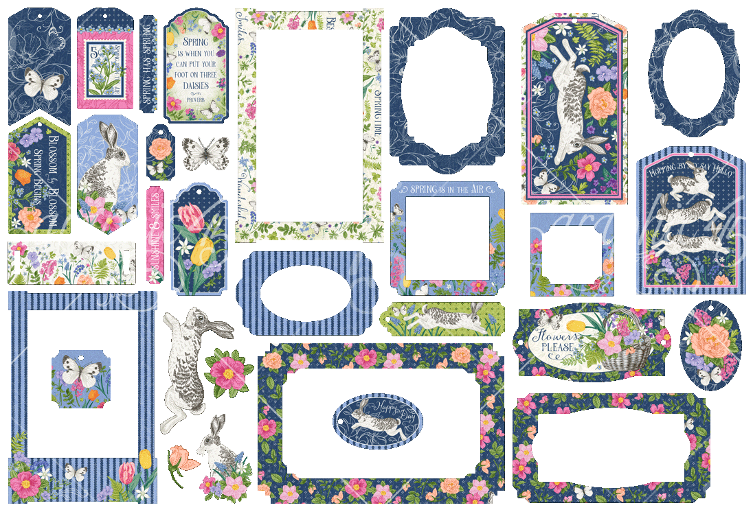Graphic 45 Spring is in the Air Chipboard Pieces, Tags & Frames – SKU: 4502978