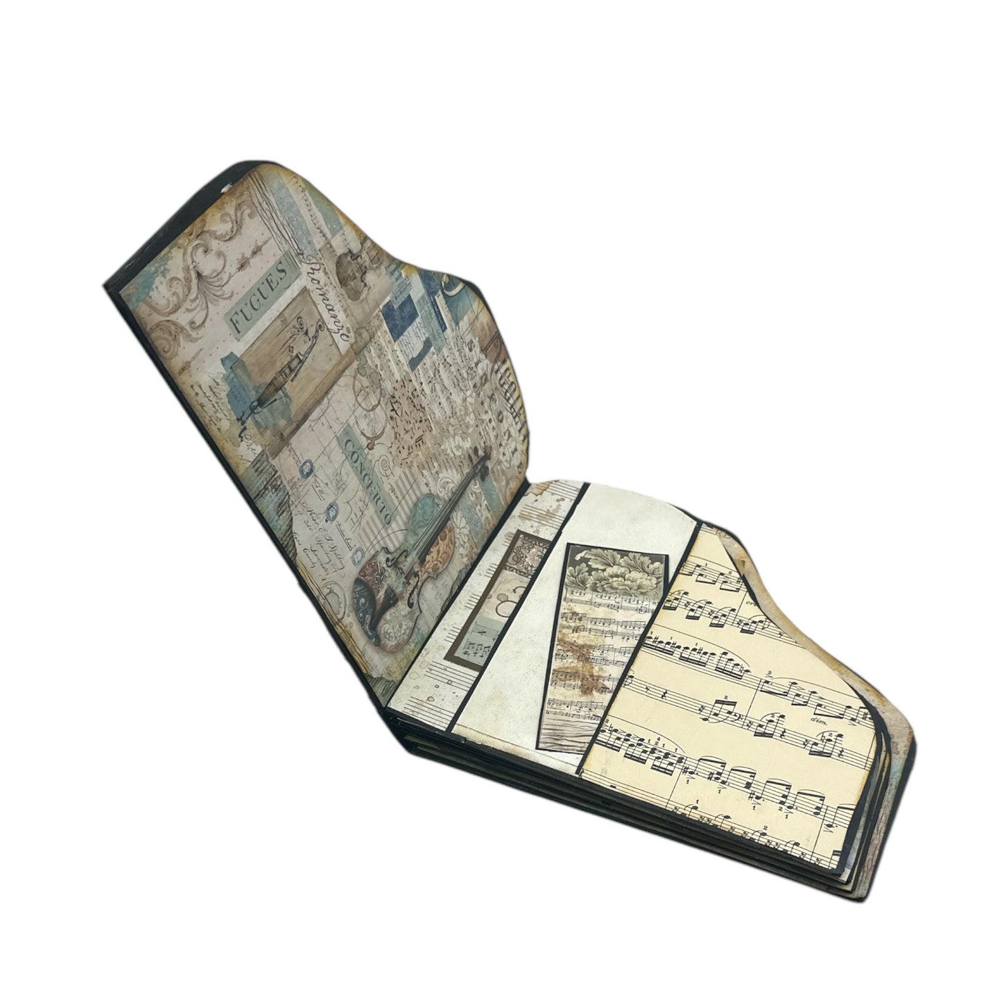 Handcrafted Music Inspired Faux Miniature Decorative Piano Paper Creation image 8