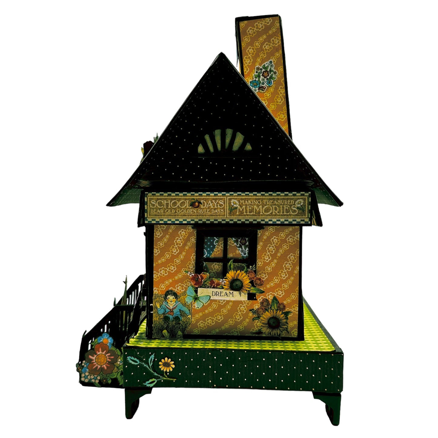 Handcrafted ABC Primer School House Paper Creation image 2