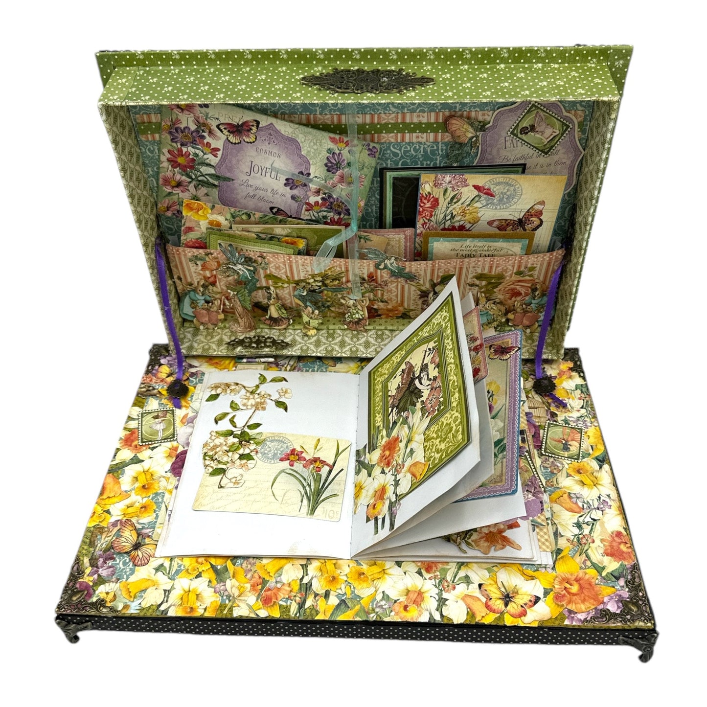Handcrafted Springtime Inspired Popup Box Decoration Paper Creation image 3