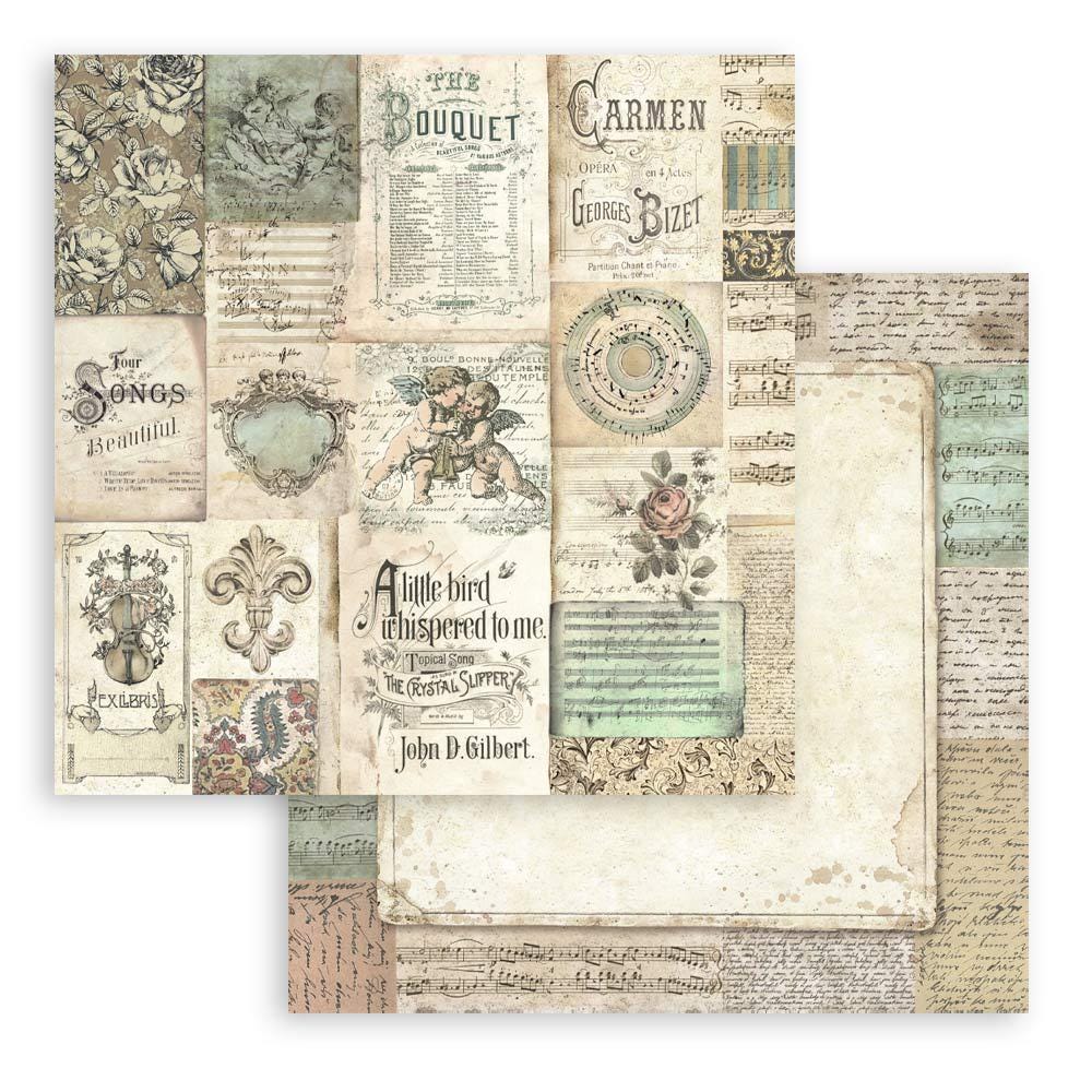 Stamperia Music Collection 8x8 Scrapbooking Pad - SKU SBBS118 image 8