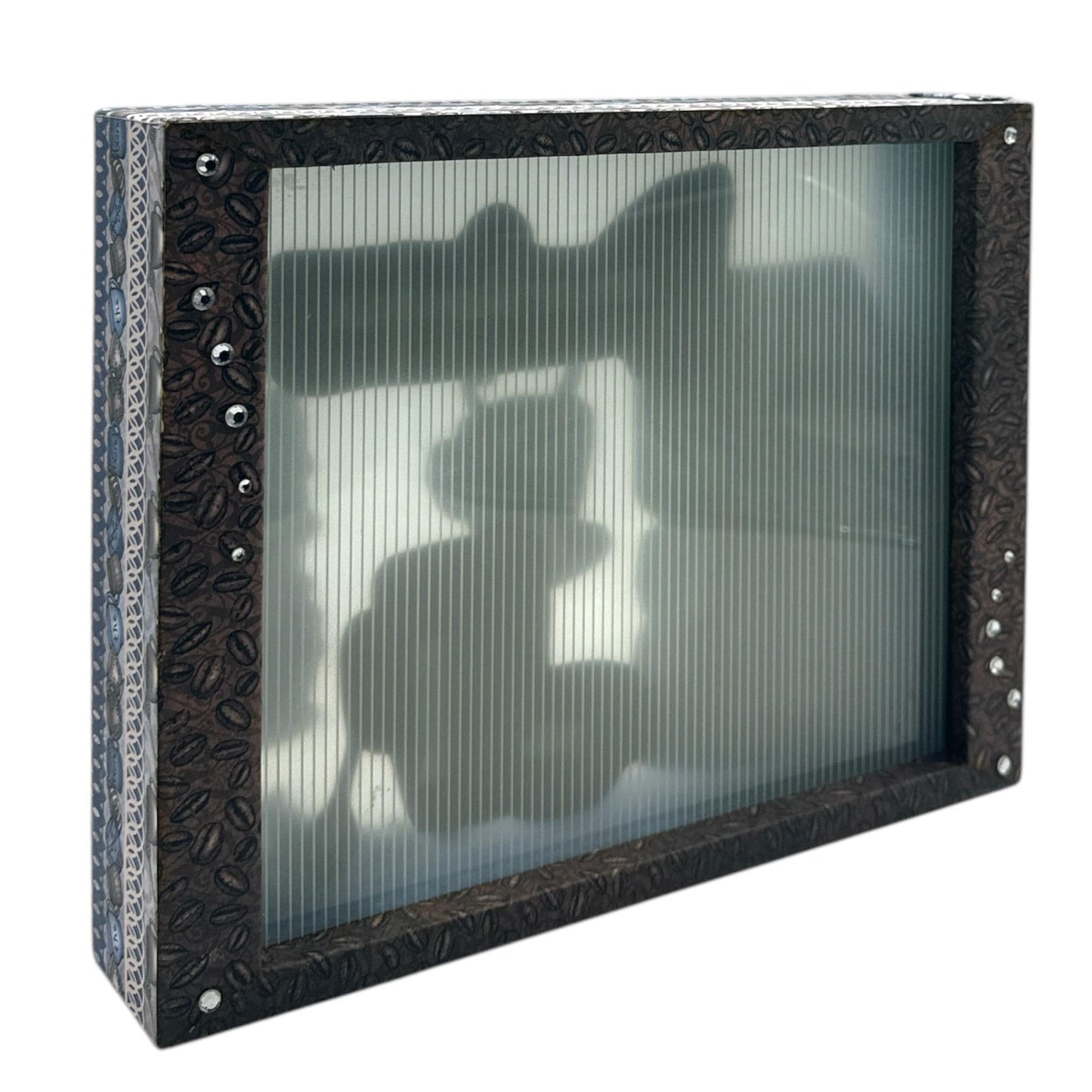 Handcrafted Coffee Talk Tabletop Frame Altered Art Paper Creation image 2