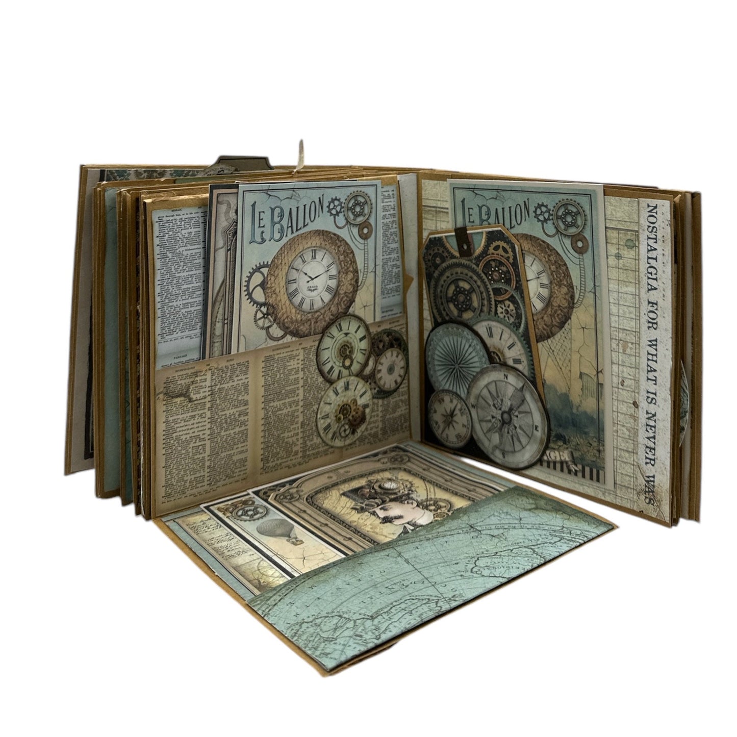Handcrafted Voyages Fantastiques Altered Art Trinket Box & Mini Album image 9