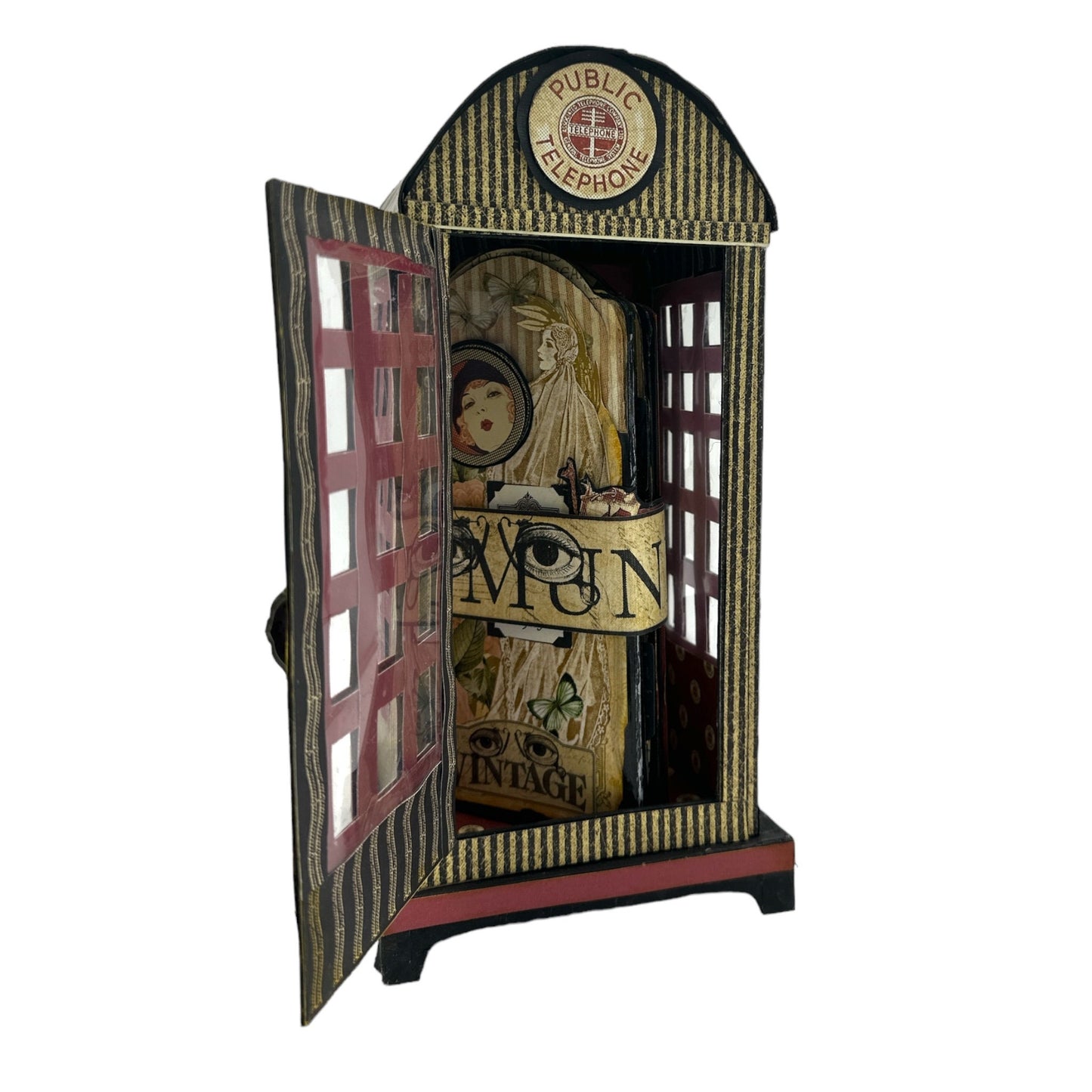 Handcrafted Communique Telephone Booth and Mini Album Creation image 2