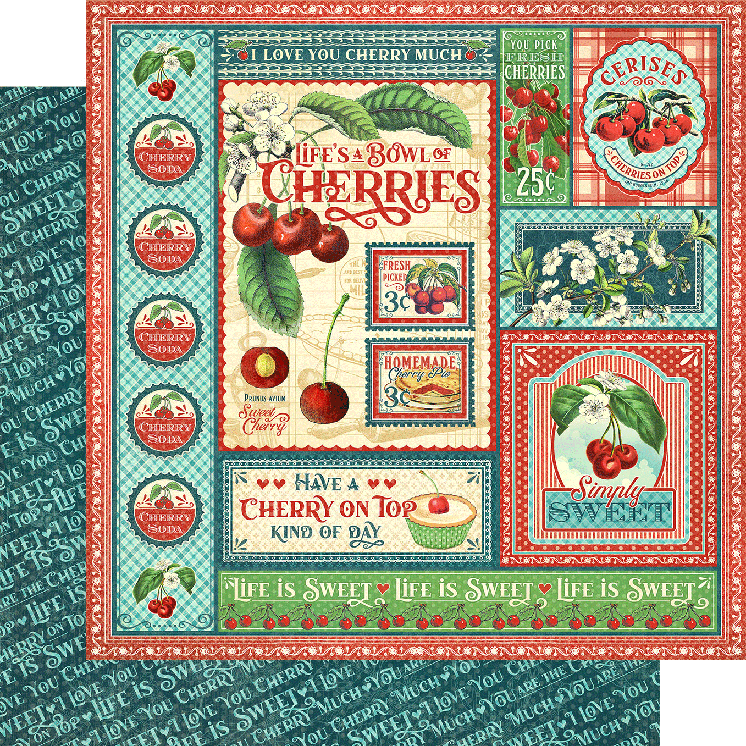 Graphic 45 Life's a Bowl of Cherries 8x8 Collection Pack - SKU 4502580 image 5
