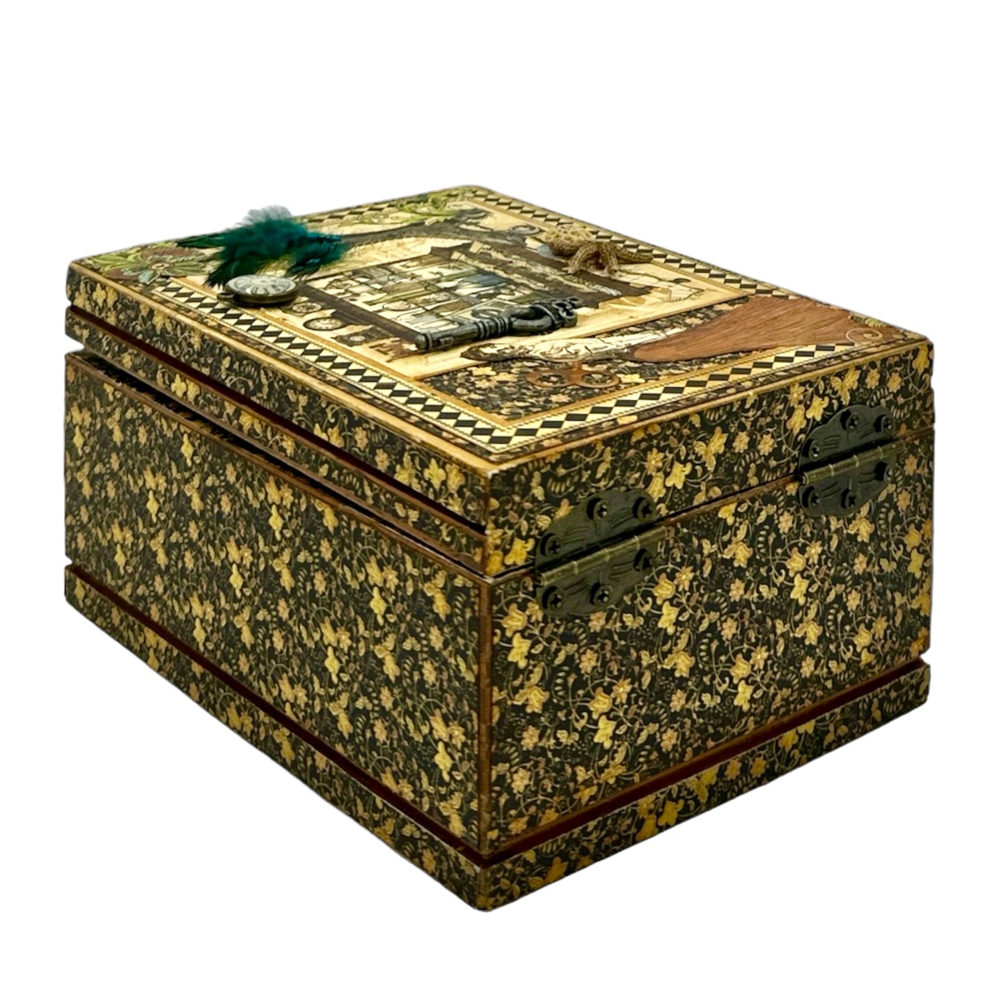 Handcrafted Olde Curiosity Shoppe Treasure Box Altered Paper Creation image 2