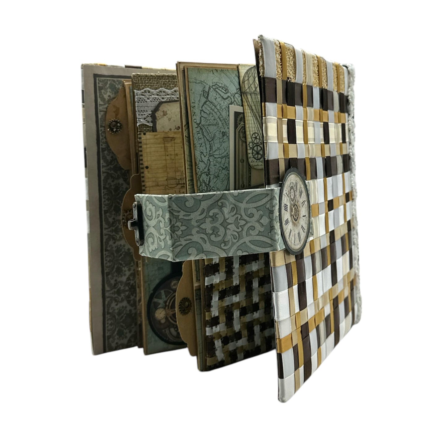 Handcrafted Voyages in Ribbon Steampunk Inspired Mini Album image 6