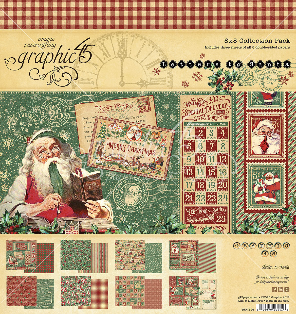 Graphic 45 Letters to Santa 8x8 Collection Pack - SKU 4502696 image 0