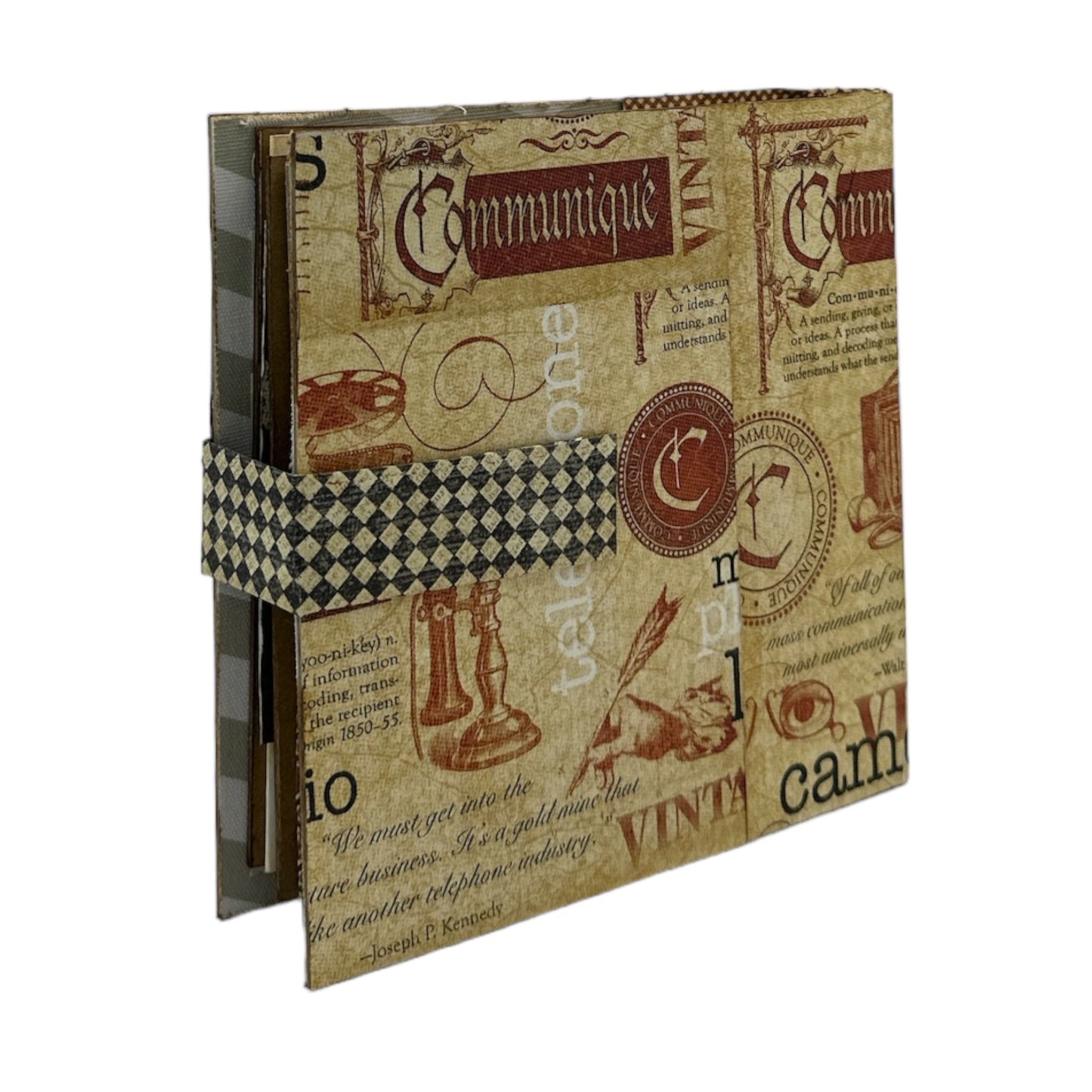 Handcrafted Communique Old Fashioned Telephone & Album Paper Creation image 4