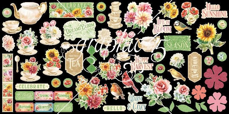 Graphic 45 Season to Celebrate Ephemera Set – SKU 4502956 image 1