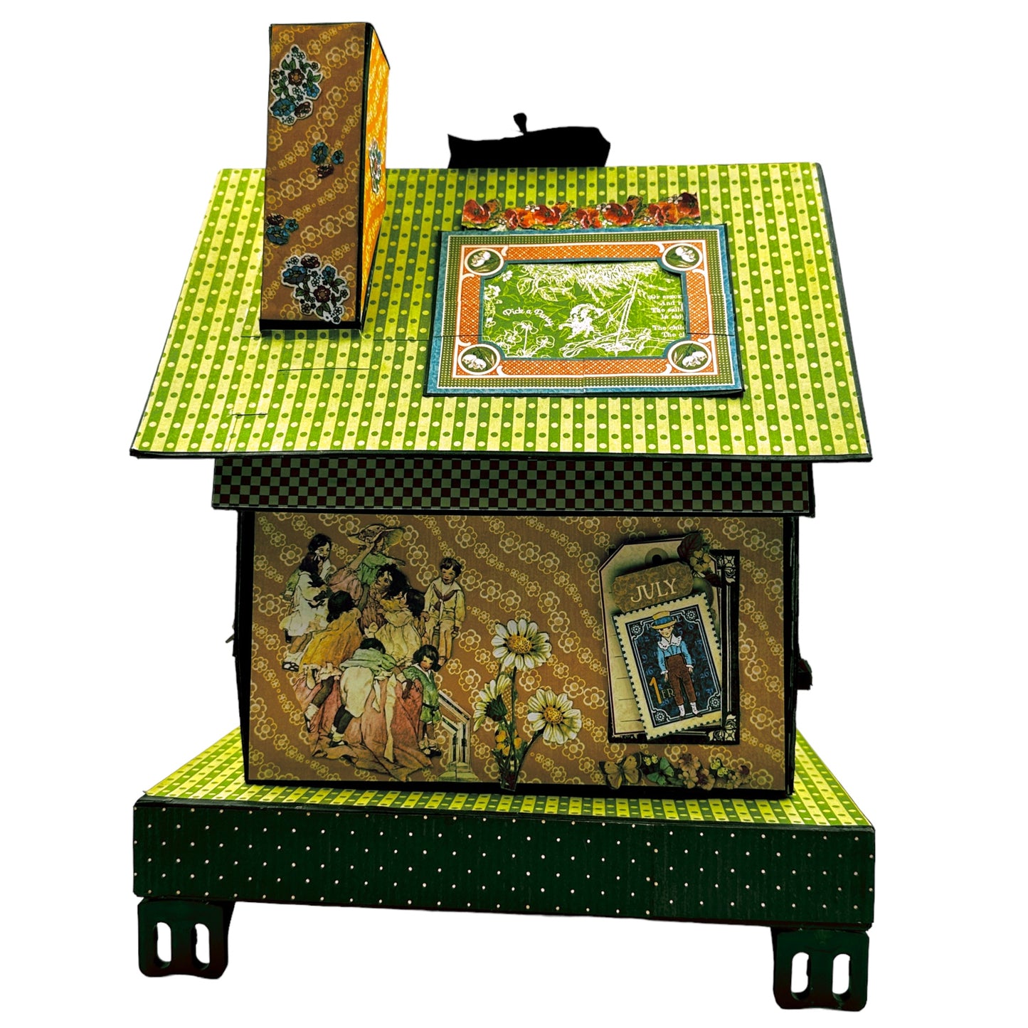 Handcrafted ABC Primer School House Paper Creation image 3