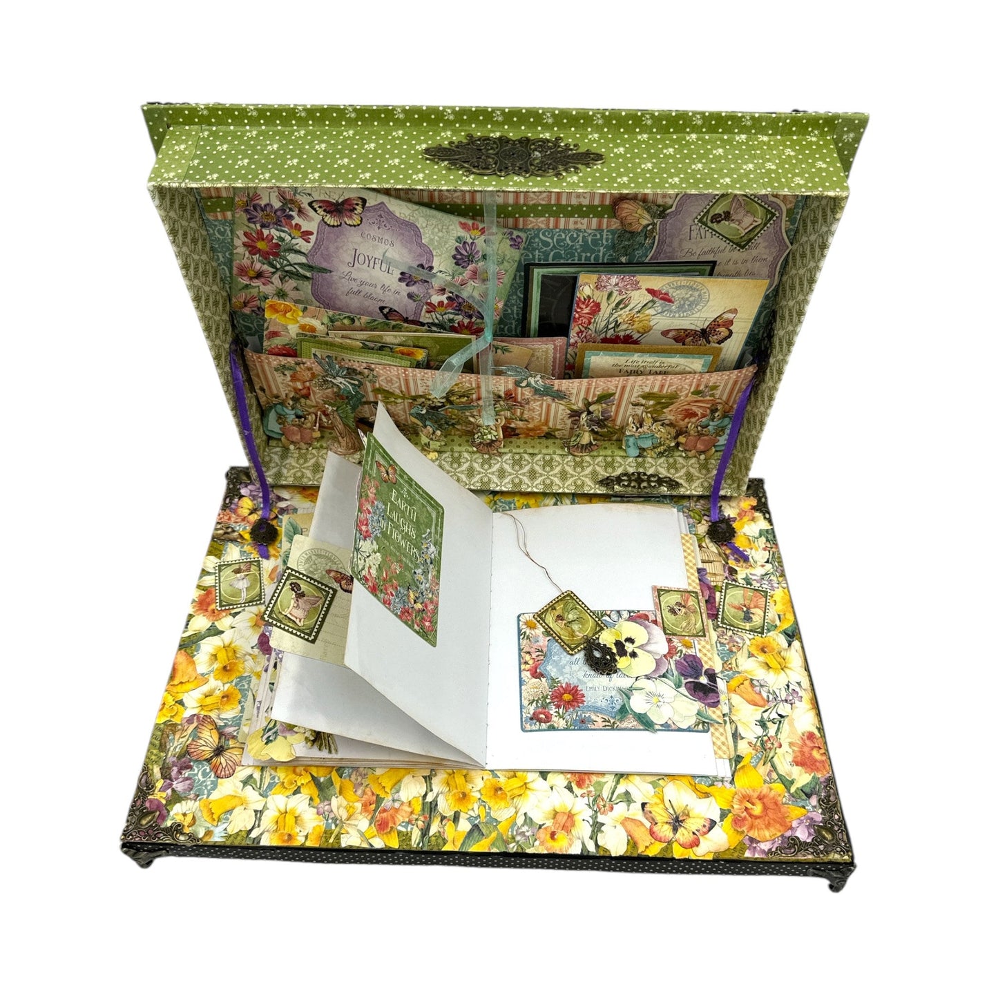 Handcrafted Springtime Inspired Popup Box Decoration Paper Creation image 4