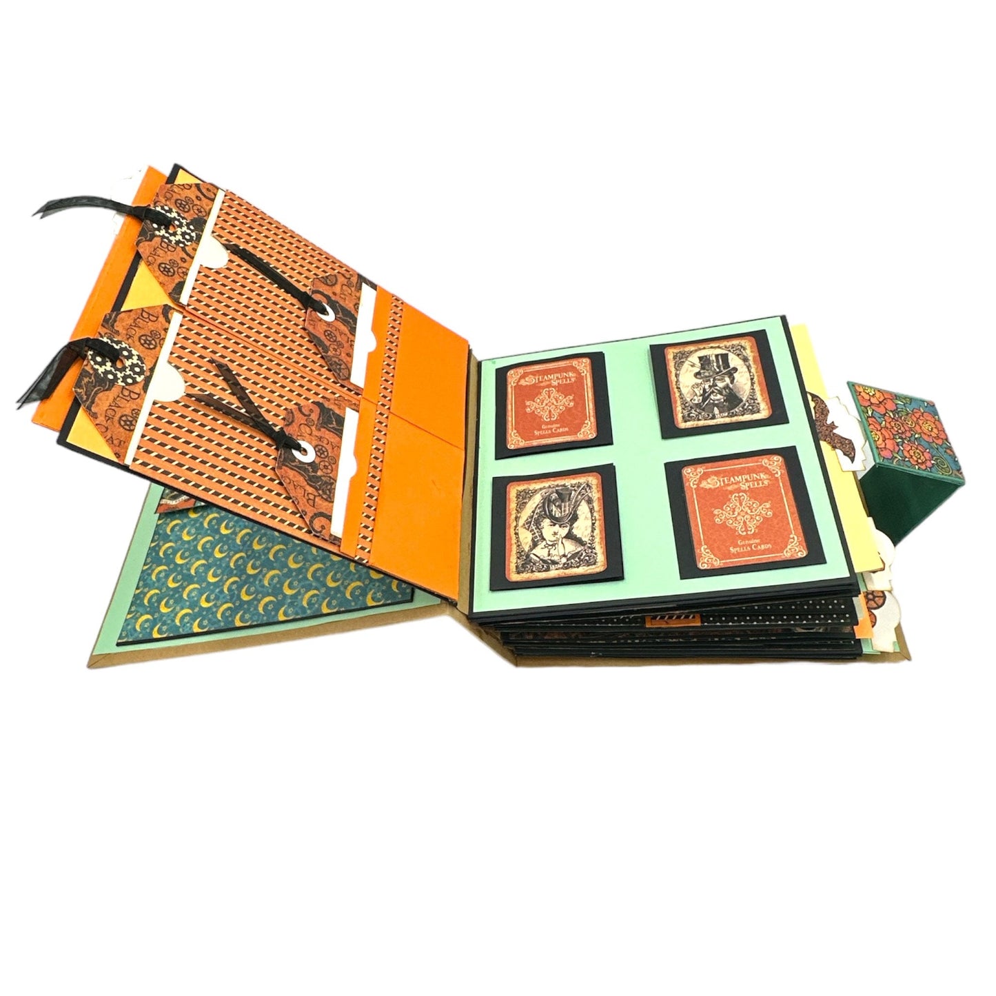 Handcrafted Steampunk Spells Mini Album Paper Creation image 6