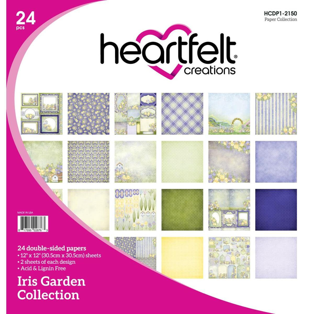 Heartfelt Creations Iris Garden Collection 12x12 Paper Pad - SKU HCDP1-2150 image 0