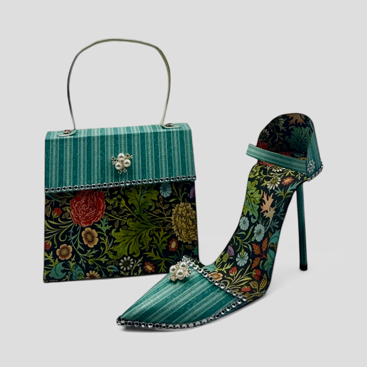 Handcrafted Couture Handbag and Shoe Paper Creation Set