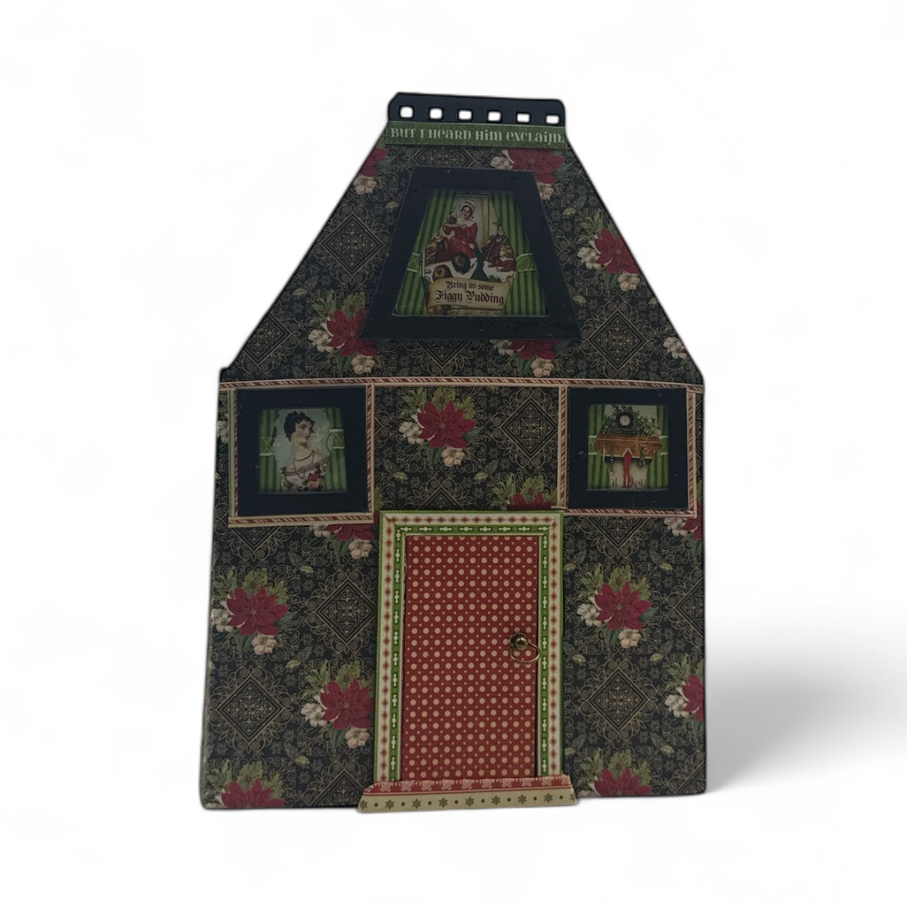 Handcrafted Christmas House Mini Album Paper Creation