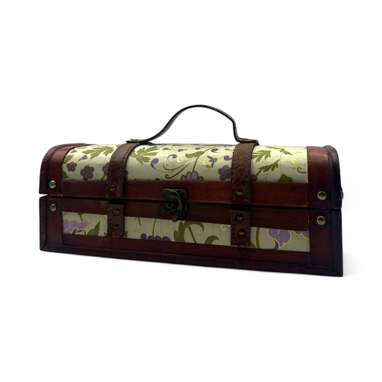 Handcrafted Vintage Floral Altered Art Caddy Box with Mini Album