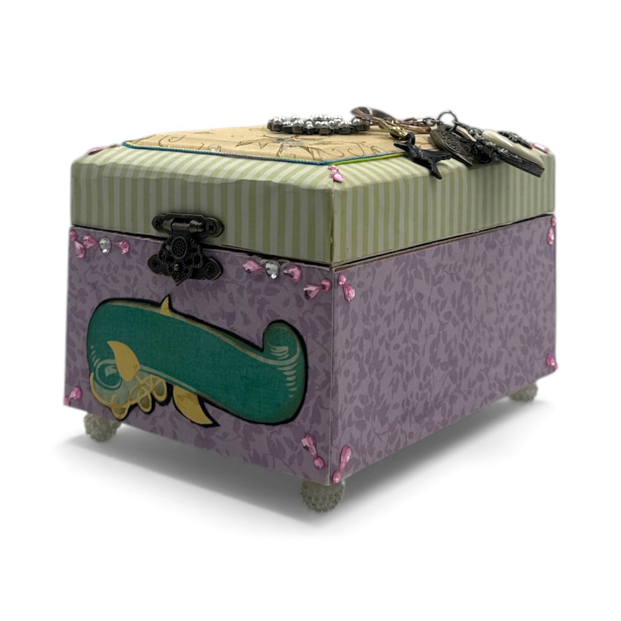 Handcrafted Purple and Green Box and Album