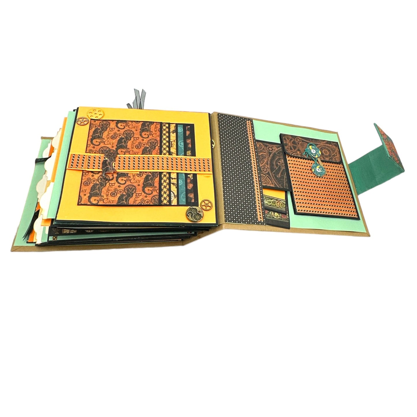 Handcrafted Steampunk Spells Mini Album Paper Creation image 9