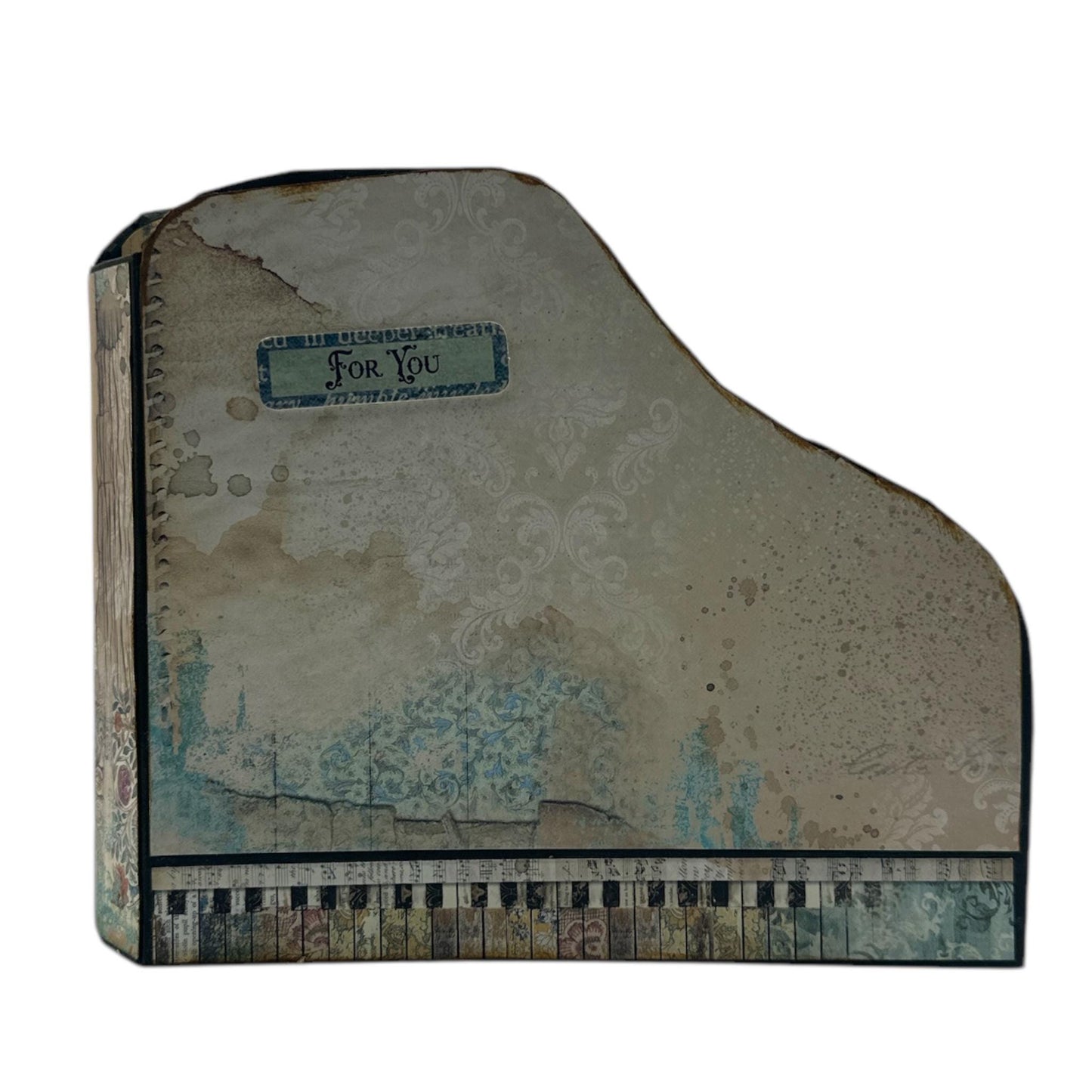 Handcrafted Music Inspired Faux Miniature Decorative Piano Paper Creation image 7