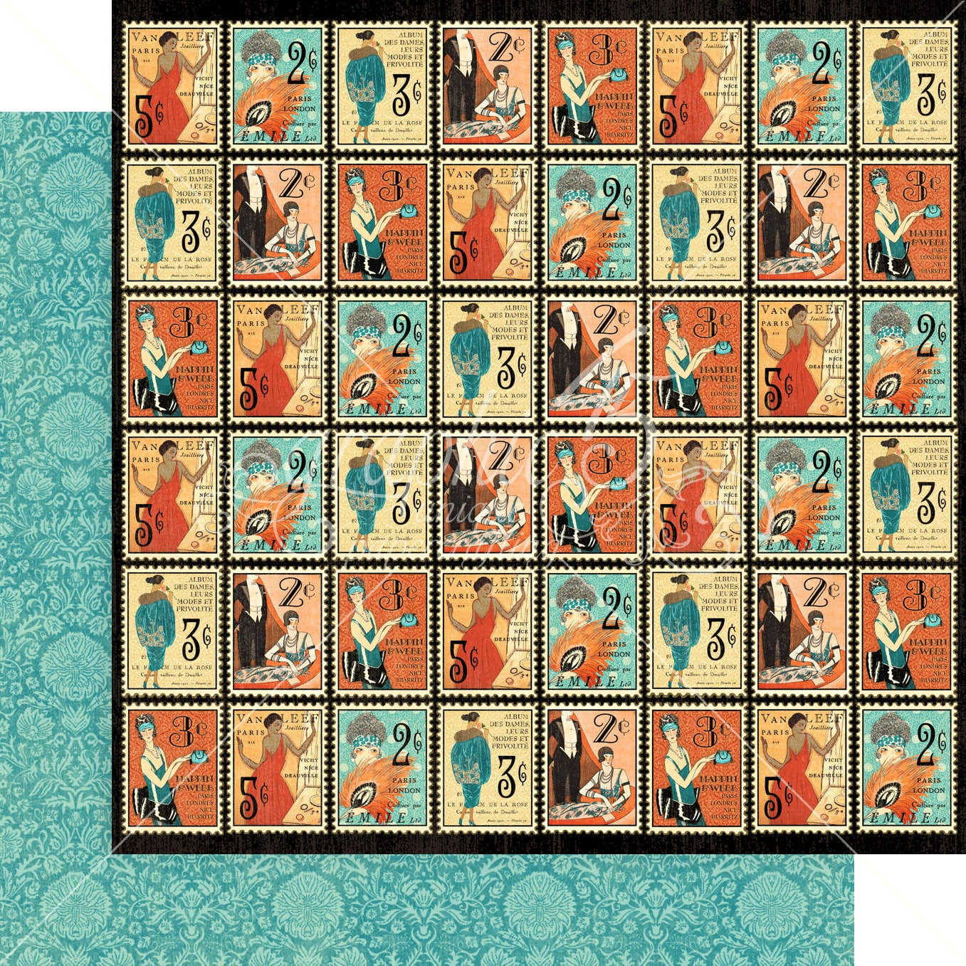 Graphic 45 Couture Collection 8x8 Paper Pad image 8