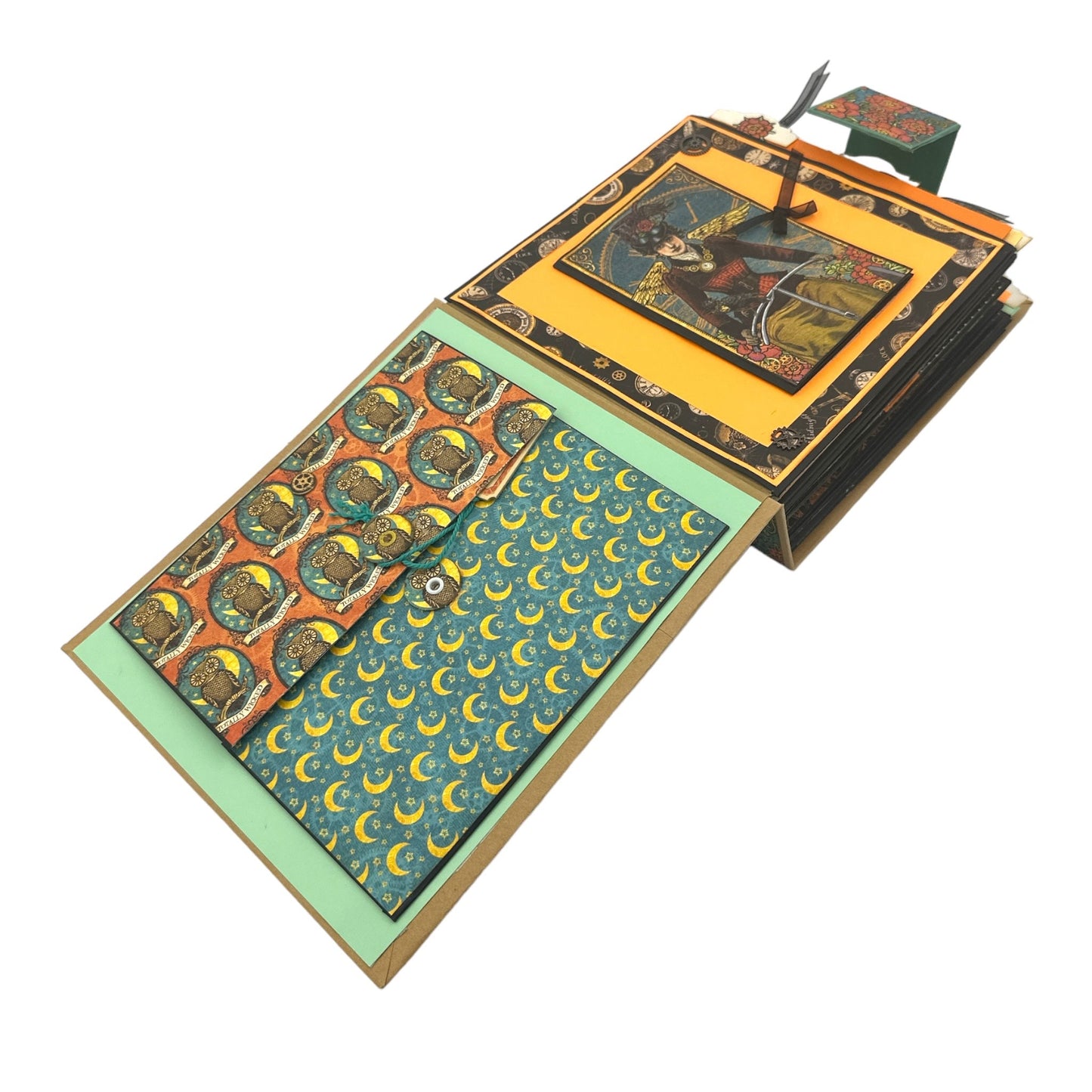 Handcrafted Steampunk Spells Mini Album Paper Creation image 4
