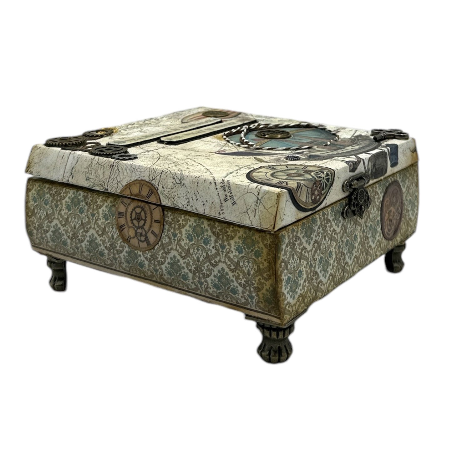 Handcrafted Voyages Fantastiques Altered Art Trinket Box & Mini Album image 4