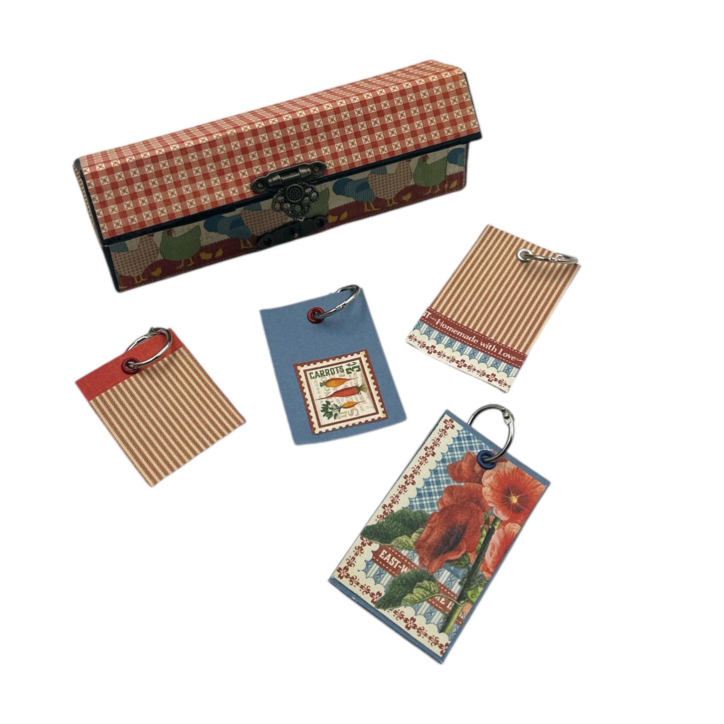 Handcrafted Home Sweet Home Vintage Wooden Key Box Altered Art Paper Creation image 3