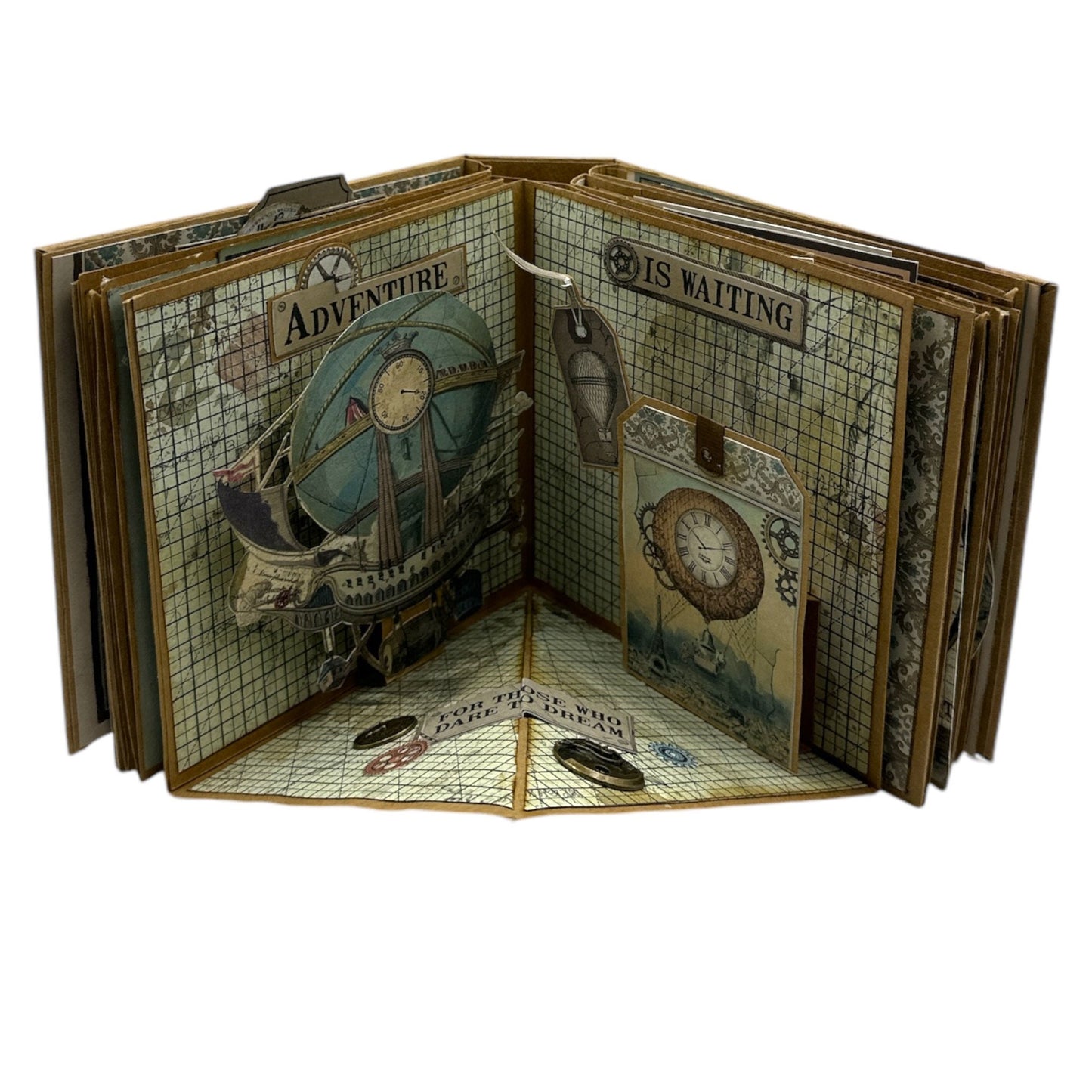 Handcrafted Voyages Fantastiques Altered Art Trinket Box & Mini Album image 8