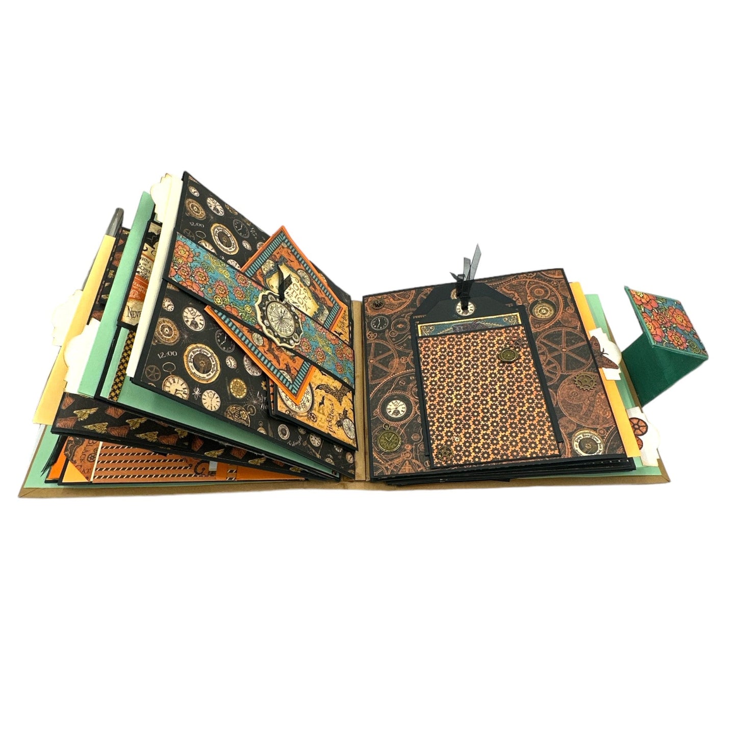 Handcrafted Steampunk Spells Mini Album Paper Creation image 8