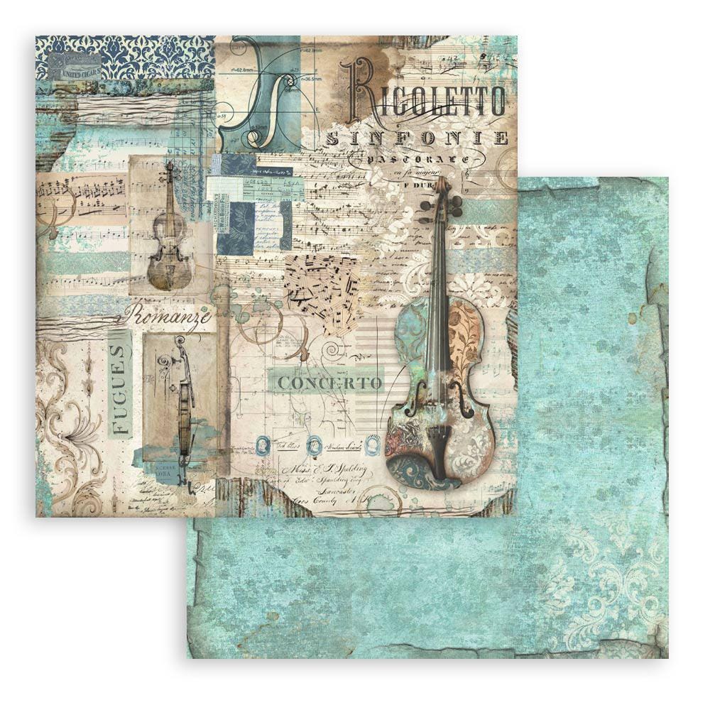 Stamperia Music Collection 8x8 Scrapbooking Pad - SKU SBBS118 image 2