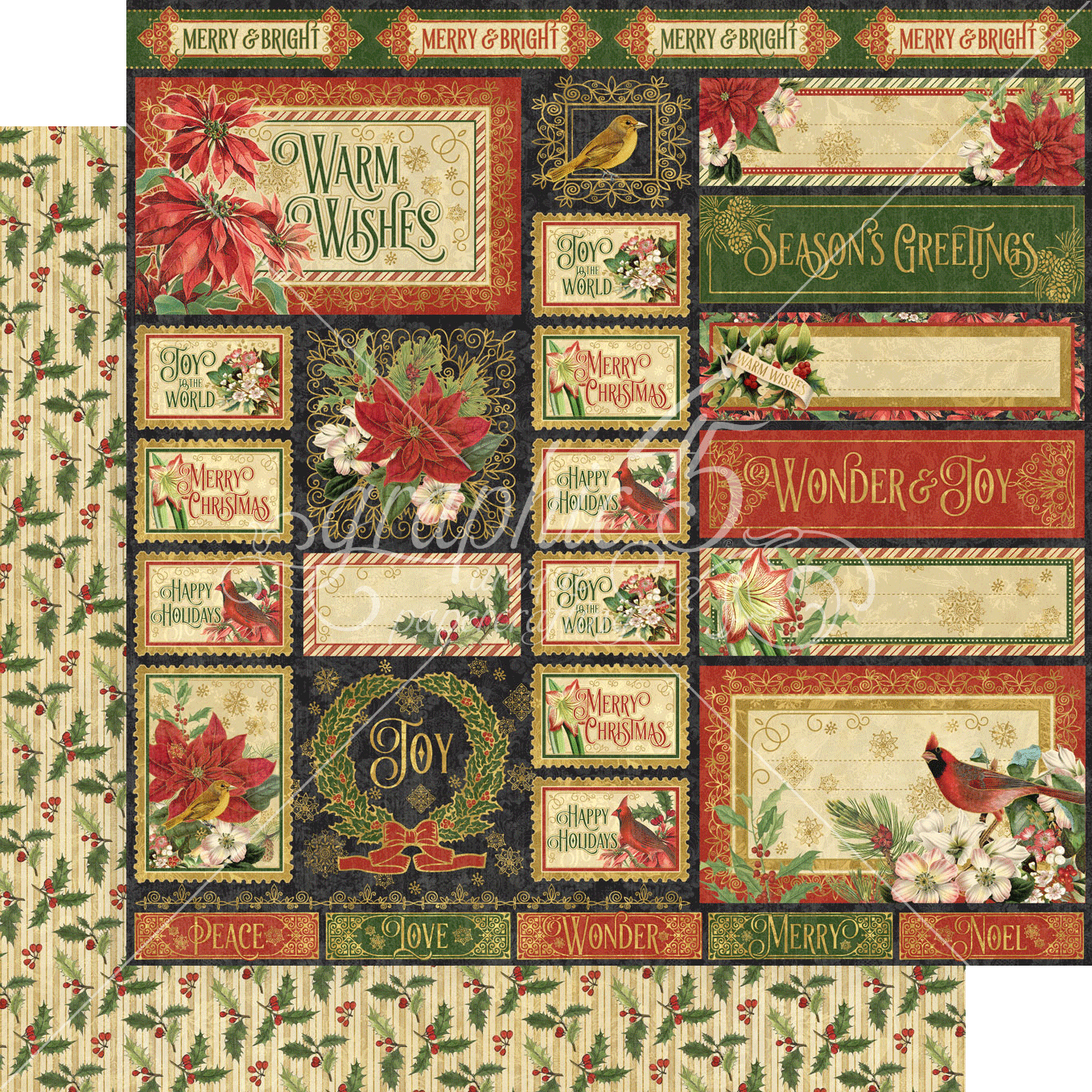 Graphic 45 Warm Wishes 12x12 Collection Pack - SKU 4502489 image 2