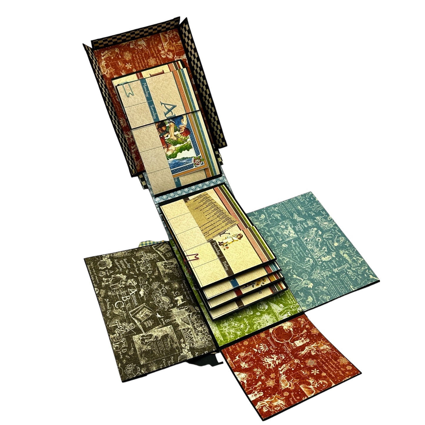 Handcrafted ABC Primer School House Paper Creation image 6