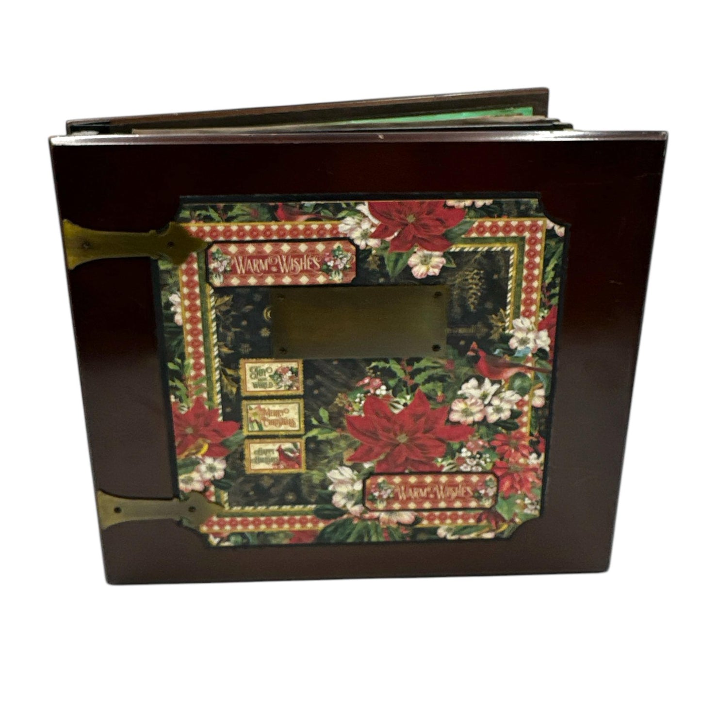 Handcrafted Warm Wishes One-of-a-Kind Altered Art Mini Album Paper Creation image 1