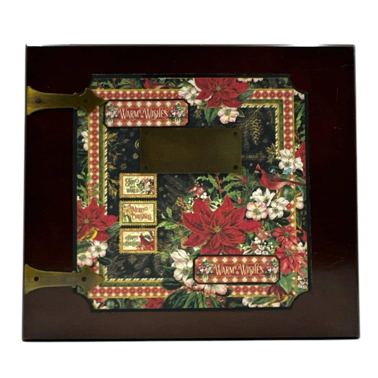 Handcrafted Warm Wishes One-of-a-Kind Altered Art Mini Album Paper Creation image 0