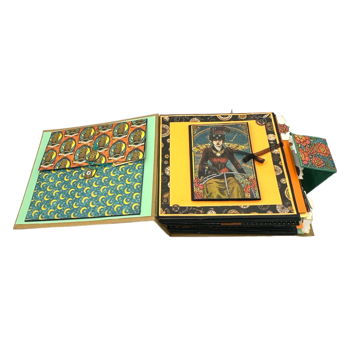 Handcrafted Steampunk Spells Mini Album Paper Creation image 5