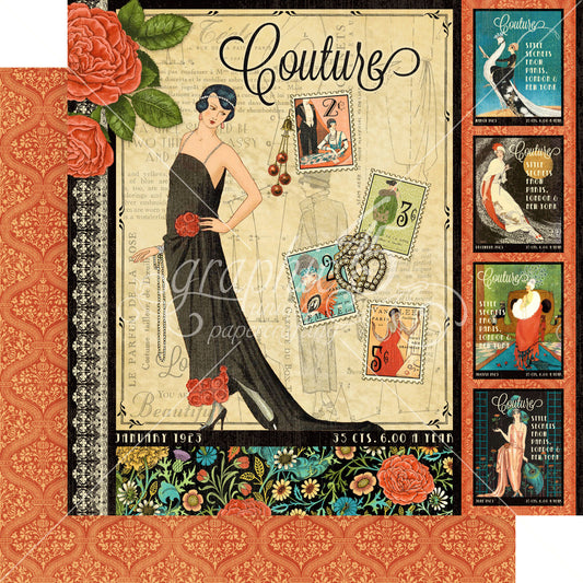 Graphic 45 Couture Collection 8x8 Paper Pad image 1