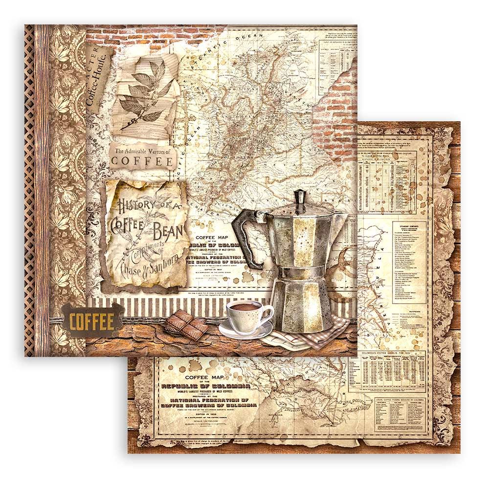 Stamperia Coffee and Chocolate Collection 12x12 Scrapbooking Pad - SKU SBBL144 image 5