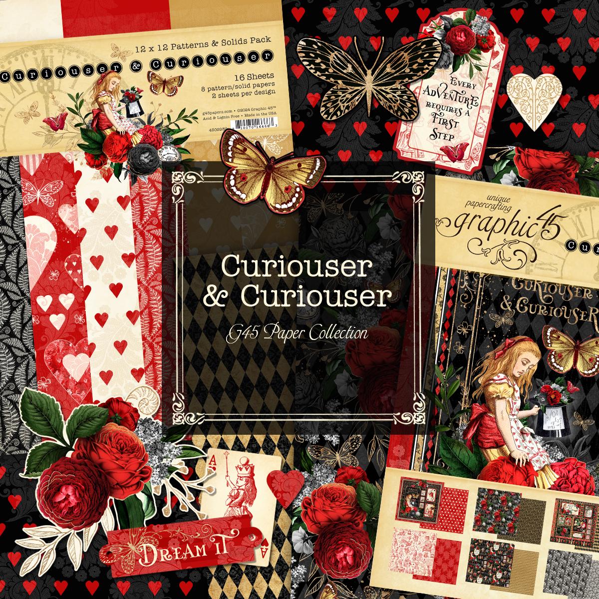Graphic 45 Curiouser & Curiouser Chipboard Tags and Frames – SKU 4502942 image 1