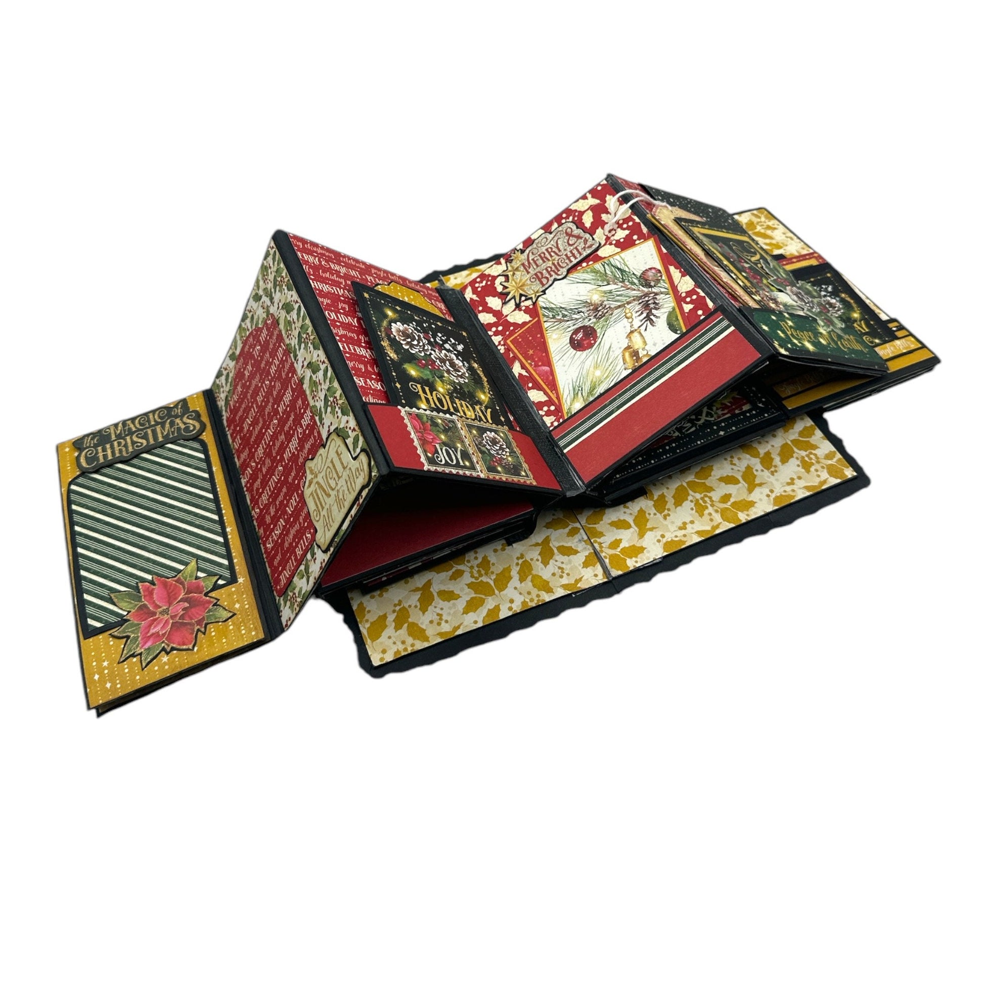 Handcrafted Merry & Bright Christmas House Paper Creation image 8