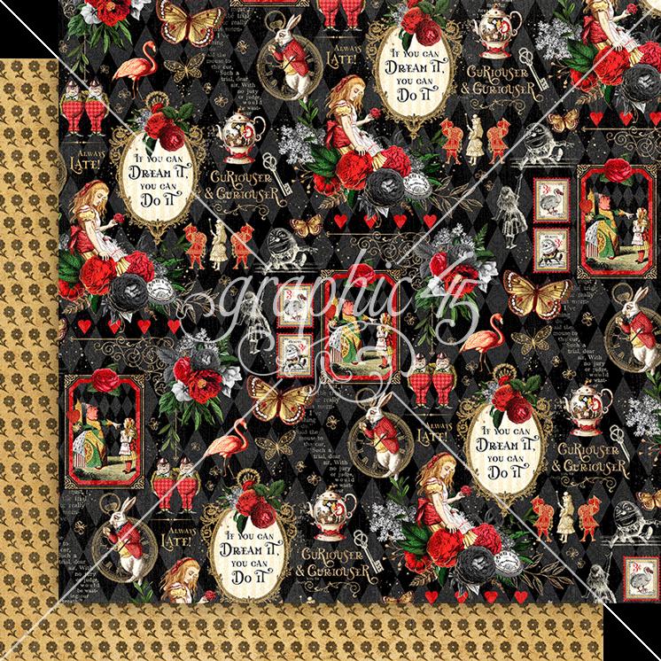Graphic 45 Curiouser & Curiouser 12×12 Collection Pack – SKU 4502937 image 6