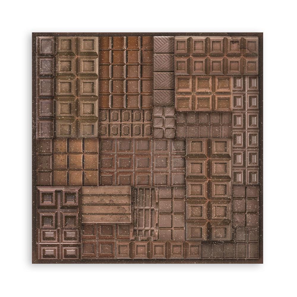 Stamperia Coffee and Chocolate Collection 4 Pack Fabric Sheets - SKU SBPLT19 image 4